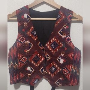 Vintage Western Patterned Vest
